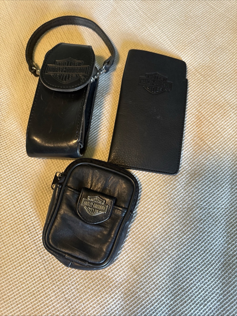 Vintage Harley-Davidson Leather Accessories Lot Made In USA Motorclothes